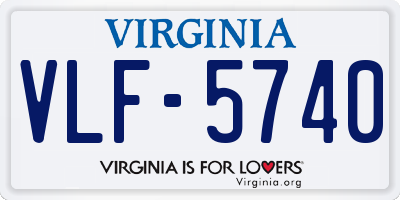 VA license plate VLF5740