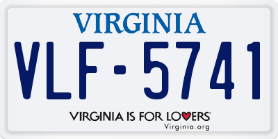 VA license plate VLF5741