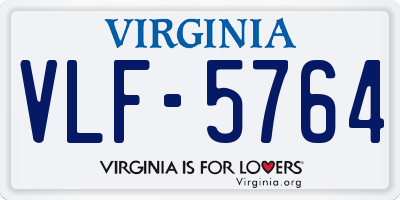 VA license plate VLF5764