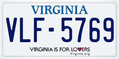 VA license plate VLF5769