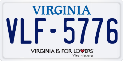 VA license plate VLF5776