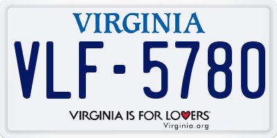 VA license plate VLF5780