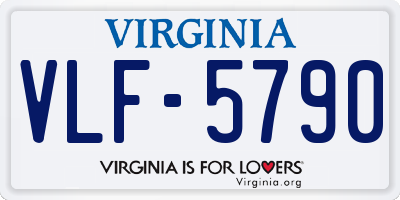 VA license plate VLF5790