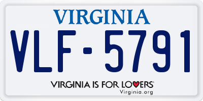 VA license plate VLF5791