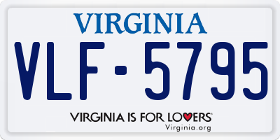 VA license plate VLF5795
