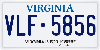 VA license plate VLF5856