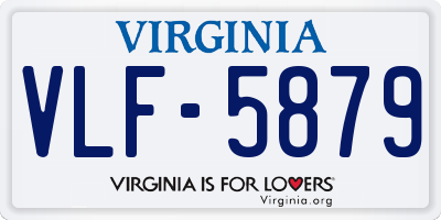 VA license plate VLF5879
