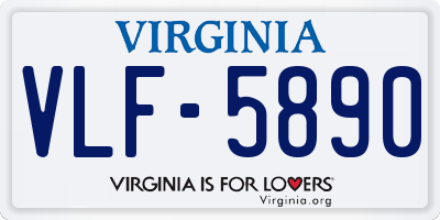 VA license plate VLF5890