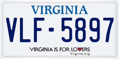 VA license plate VLF5897