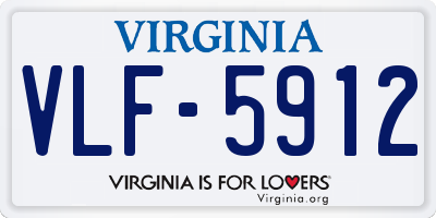 VA license plate VLF5912