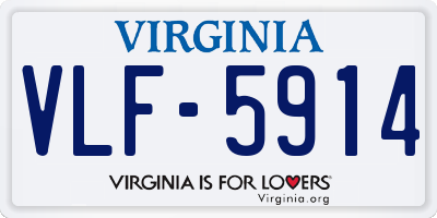 VA license plate VLF5914