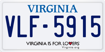 VA license plate VLF5915