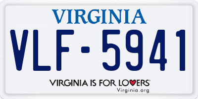 VA license plate VLF5941
