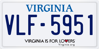 VA license plate VLF5951