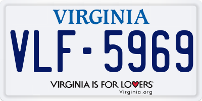 VA license plate VLF5969
