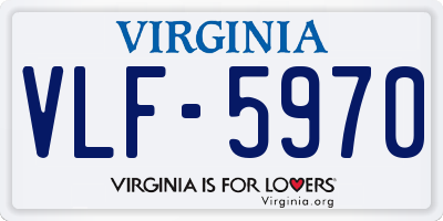VA license plate VLF5970