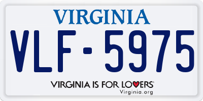 VA license plate VLF5975