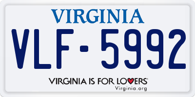 VA license plate VLF5992