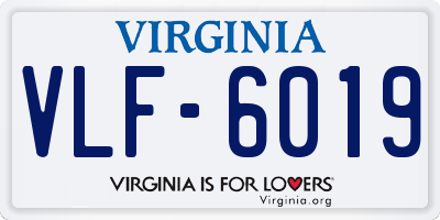 VA license plate VLF6019
