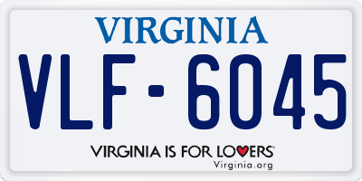 VA license plate VLF6045