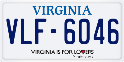 VA license plate VLF6046