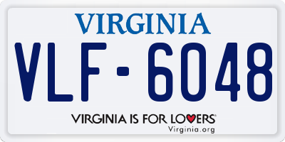 VA license plate VLF6048