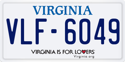 VA license plate VLF6049
