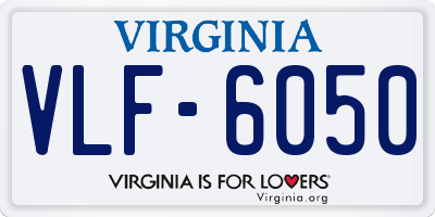 VA license plate VLF6050