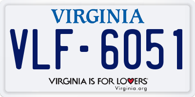 VA license plate VLF6051
