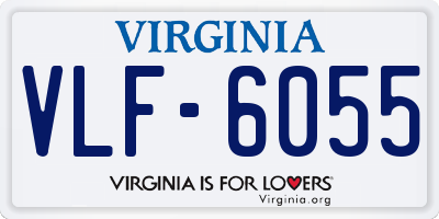 VA license plate VLF6055