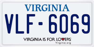 VA license plate VLF6069