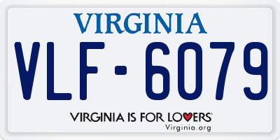VA license plate VLF6079