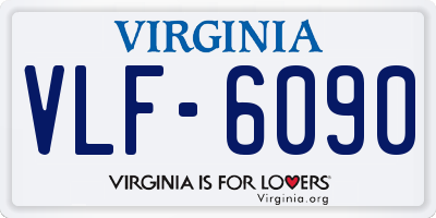 VA license plate VLF6090