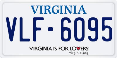 VA license plate VLF6095