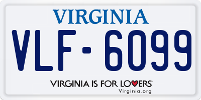 VA license plate VLF6099
