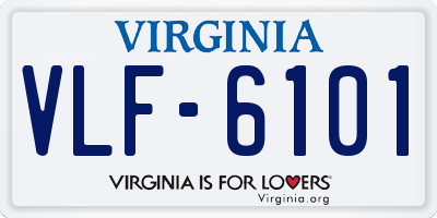 VA license plate VLF6101