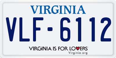 VA license plate VLF6112