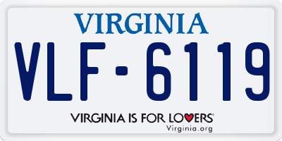 VA license plate VLF6119