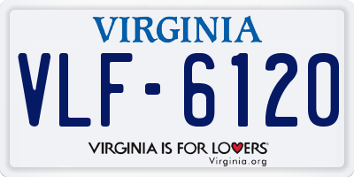 VA license plate VLF6120