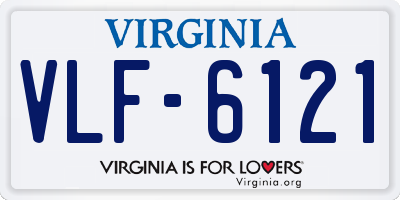 VA license plate VLF6121