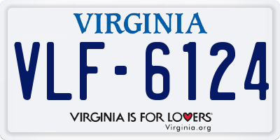 VA license plate VLF6124