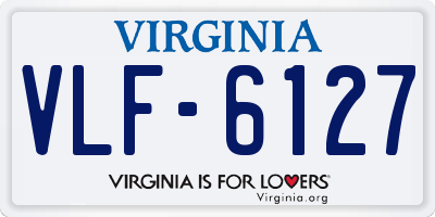 VA license plate VLF6127