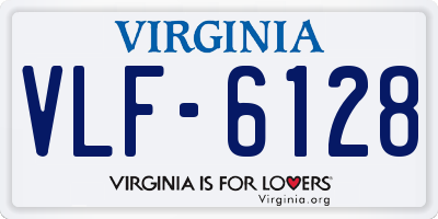 VA license plate VLF6128