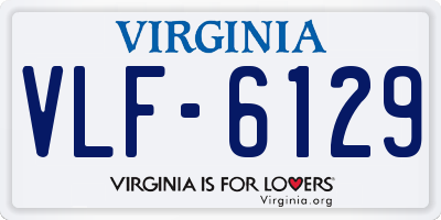 VA license plate VLF6129