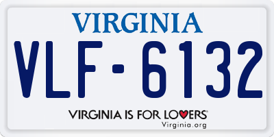 VA license plate VLF6132