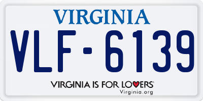 VA license plate VLF6139