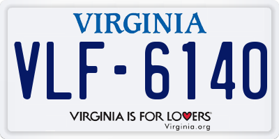 VA license plate VLF6140