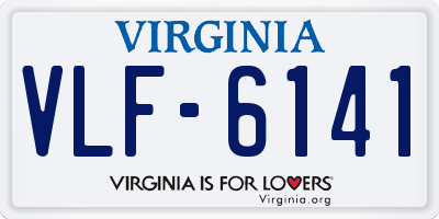 VA license plate VLF6141