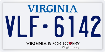 VA license plate VLF6142