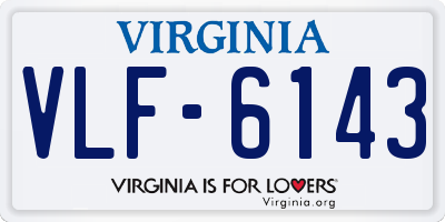 VA license plate VLF6143